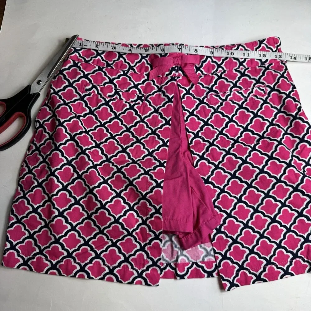 Gymboree Girls Size 12 Cape Cod Cutie 100% Cotton Pink Tile Print Skirt Skort